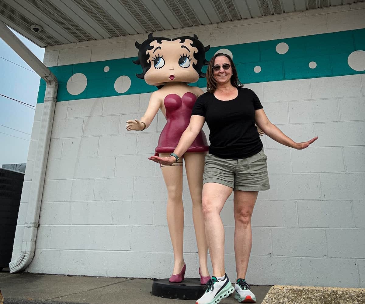 Polk-A-Dot Drive In Betty Boop statue