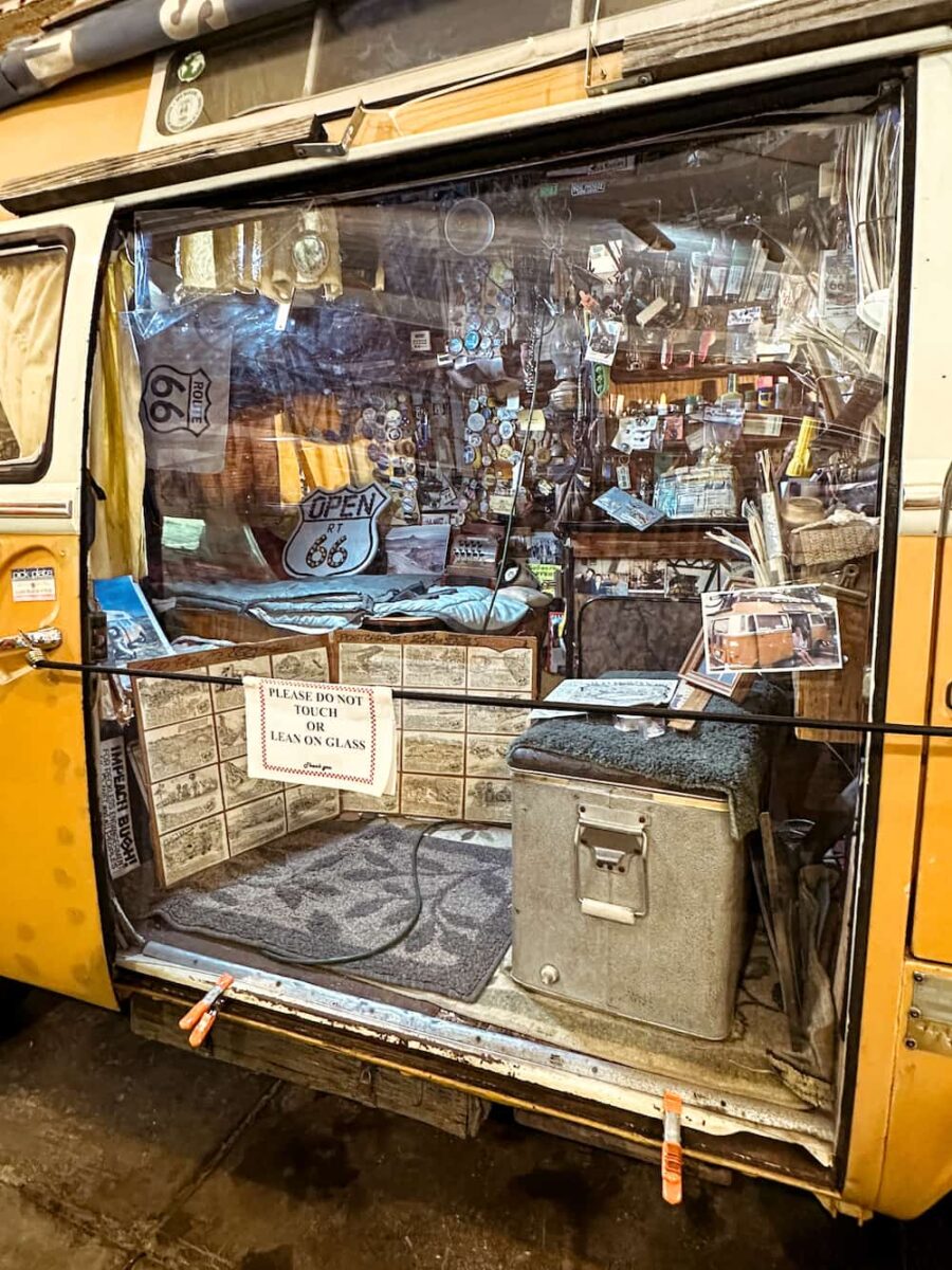 inside of Bob Valdmire's VW bus