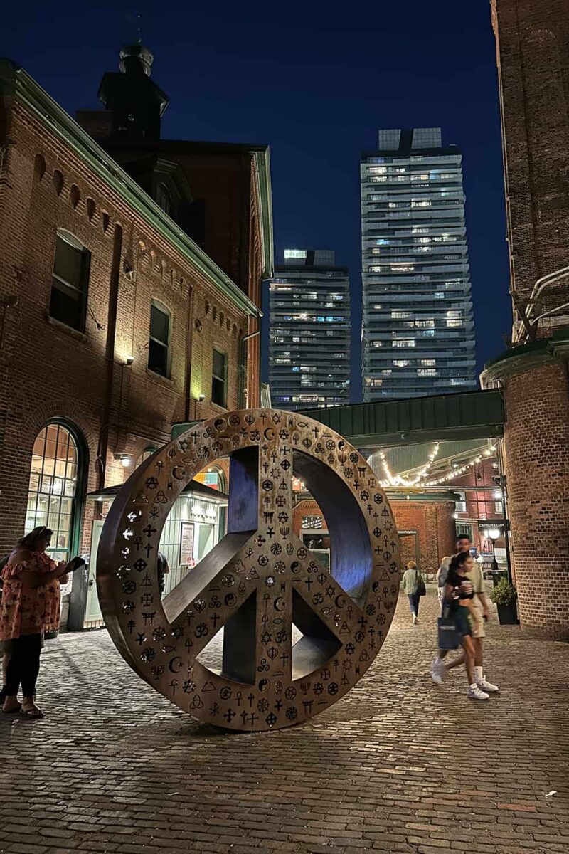 Distillery District peace sculpture