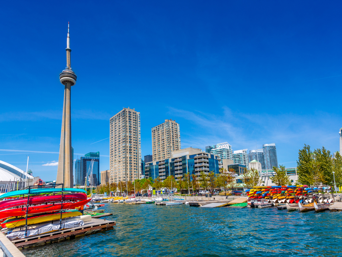 Things to do in Toronto - cityscape with harbour in foreground