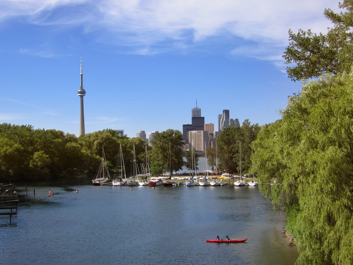 kayaking among the Toronto Islands