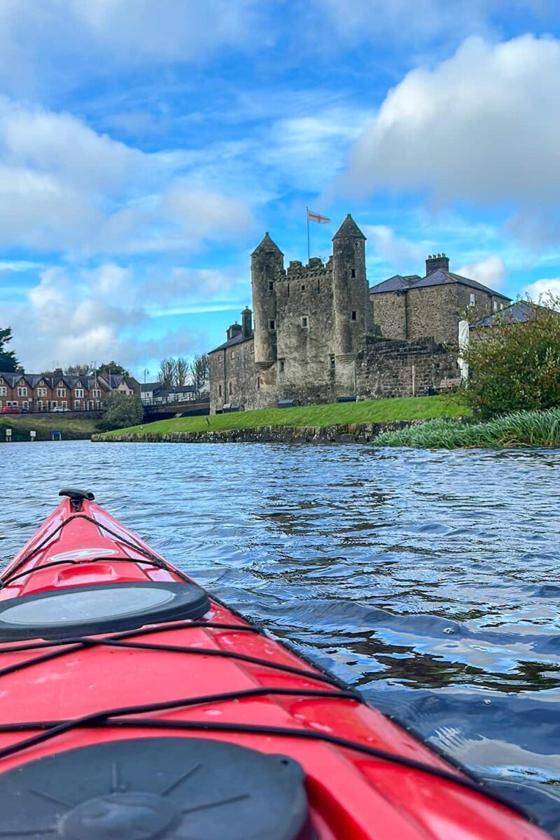 kayaking past Enniskillen Castle