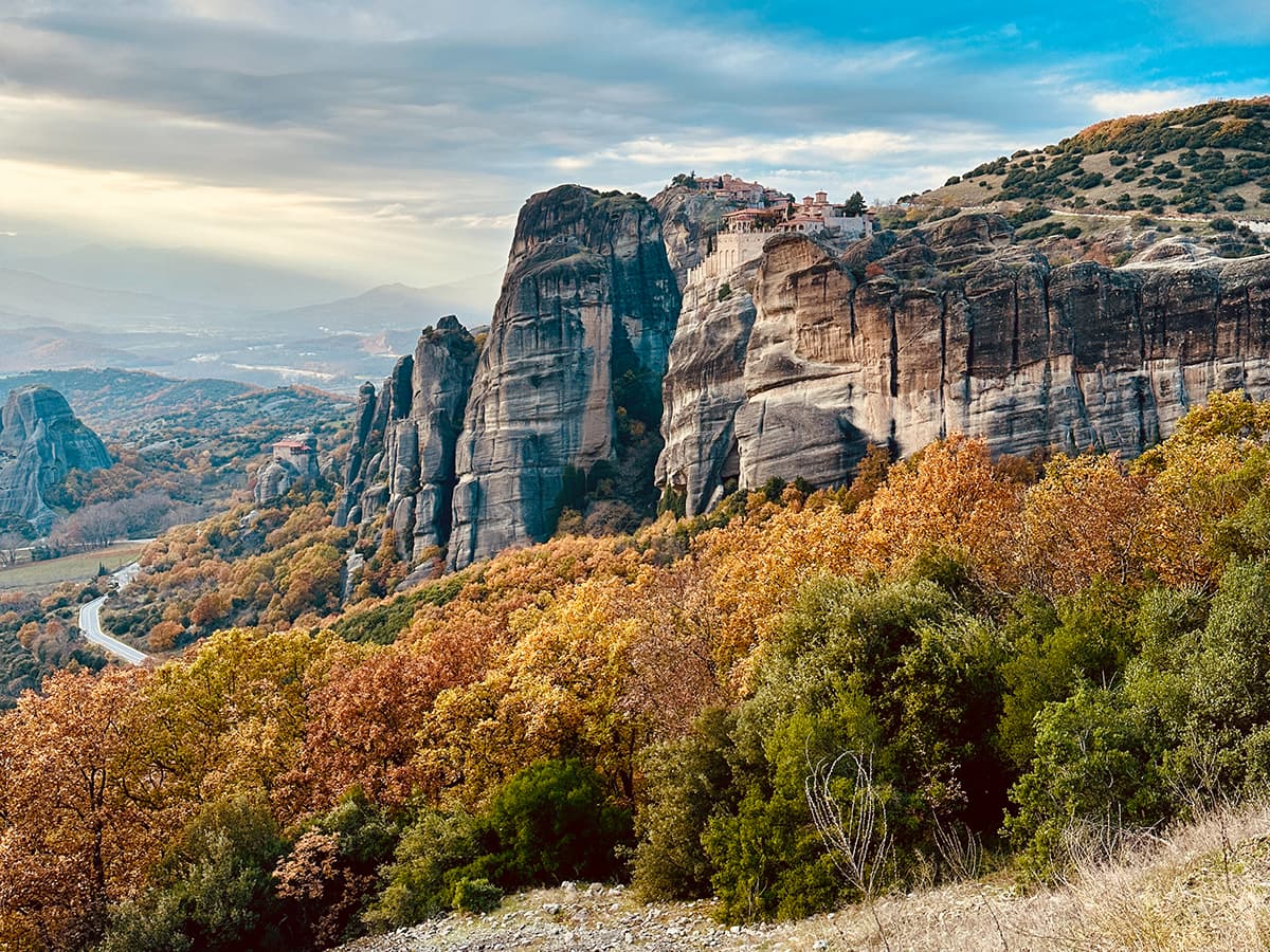 Fall landscape view in Kalambaka Greece