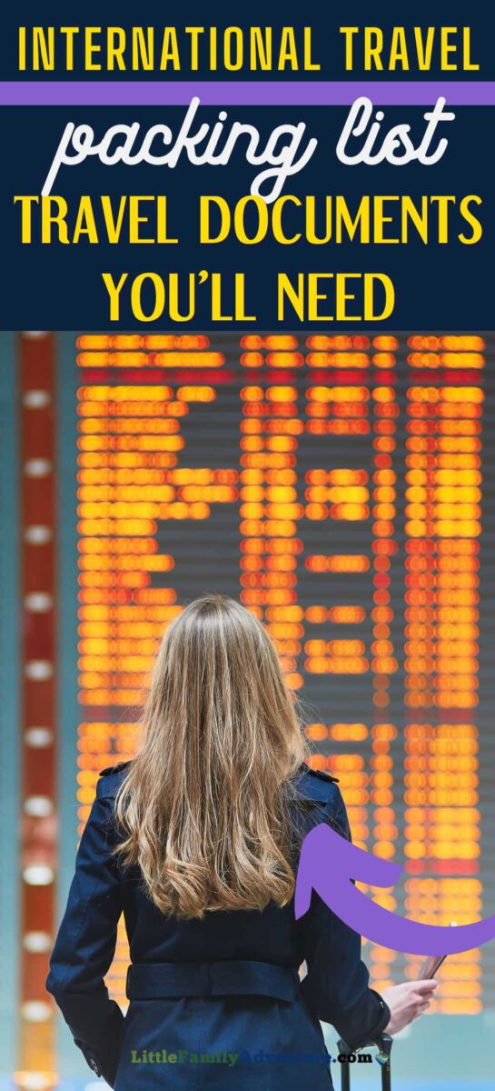 International Family Travel - important documents you need to have - woman at airport