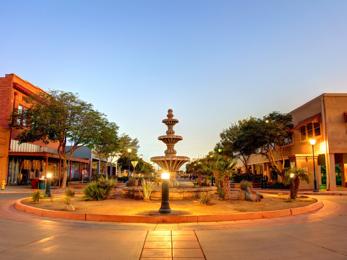 fountain in downtown Yma Arizona