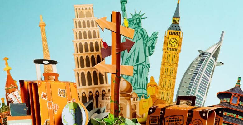 papercraft landmarks of the world