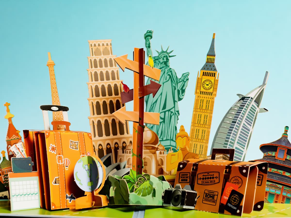 papercraft landmarks of the world