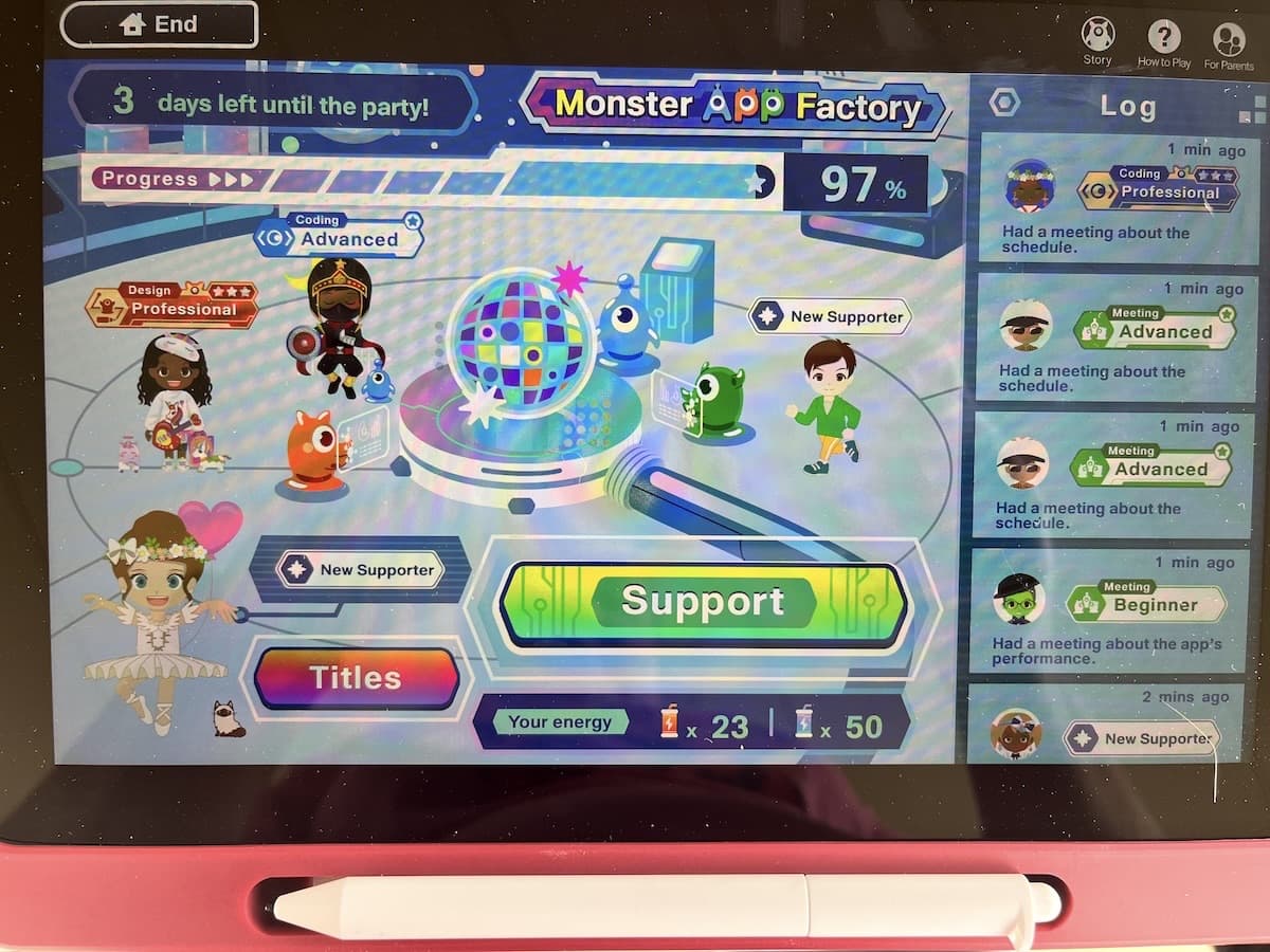 Monster Factory math game