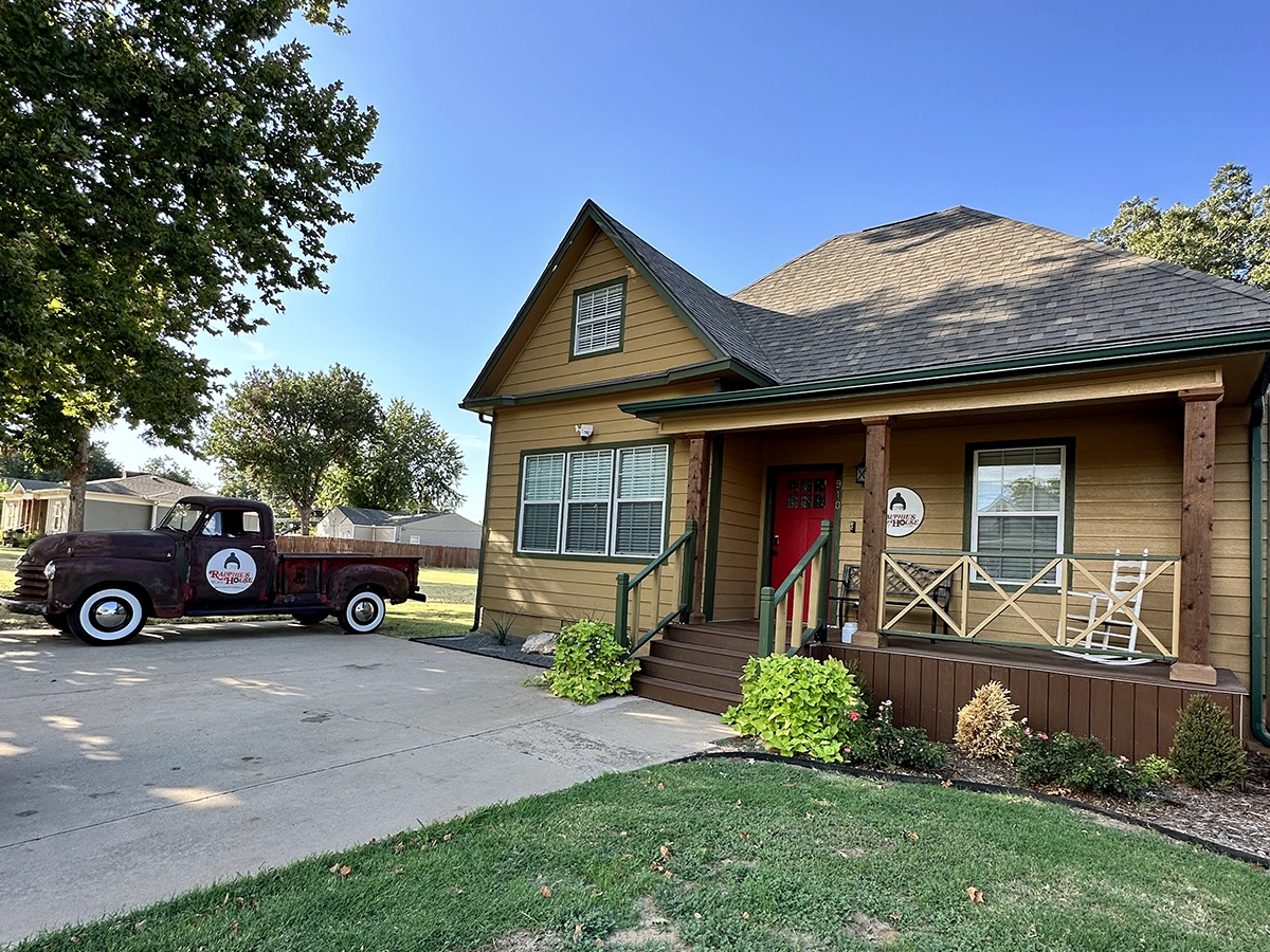 Ralphie's House exterior Chickasha with old truck out front