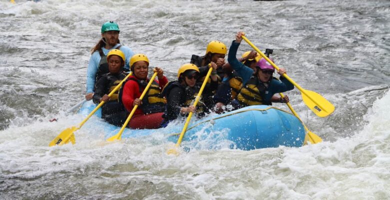 woman white water rafting Upper Ocoee River