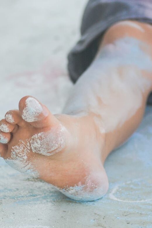kid's dirty foot