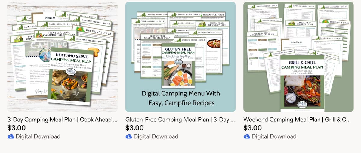 camping meal plans