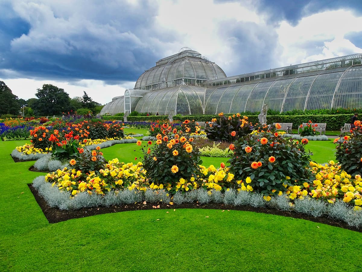 Victorian greenhouse and gardens - Kew Gardens