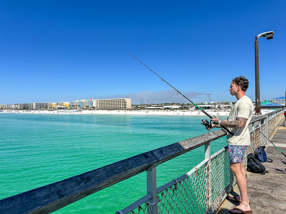 man fishing in Fort Walton Beach