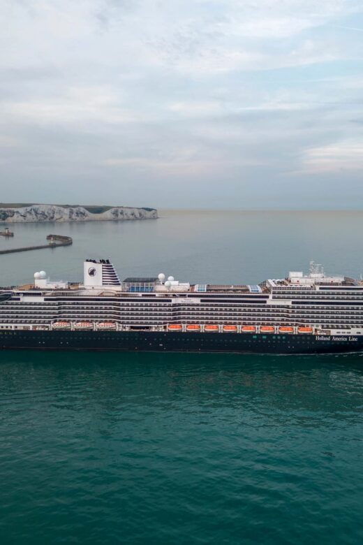 Holland America Ship departing Dover - Credit HAL