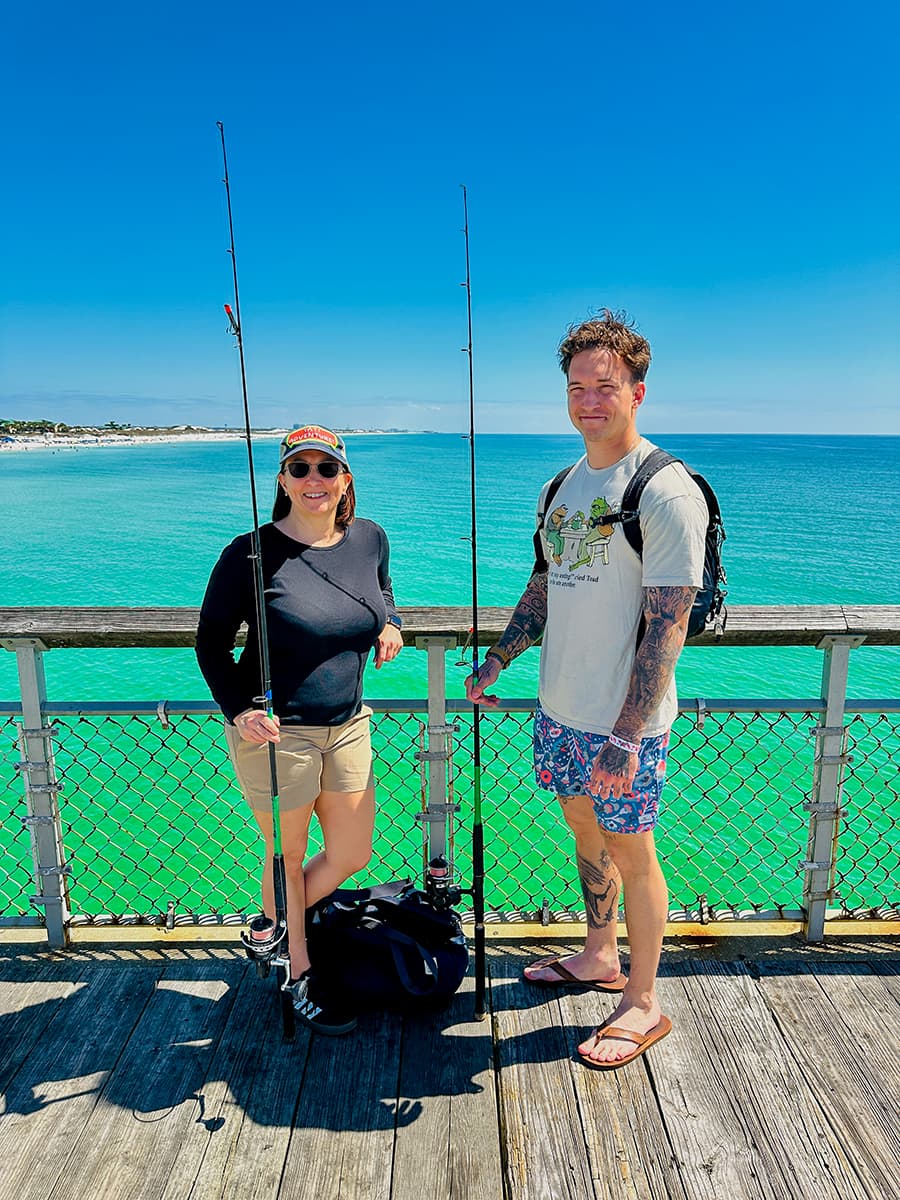 two people on Island Pier