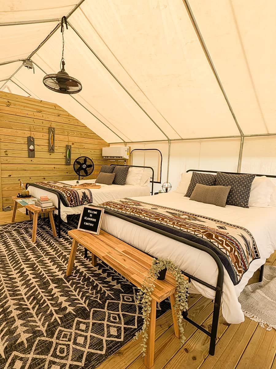 Timberline Glamping two queen beds