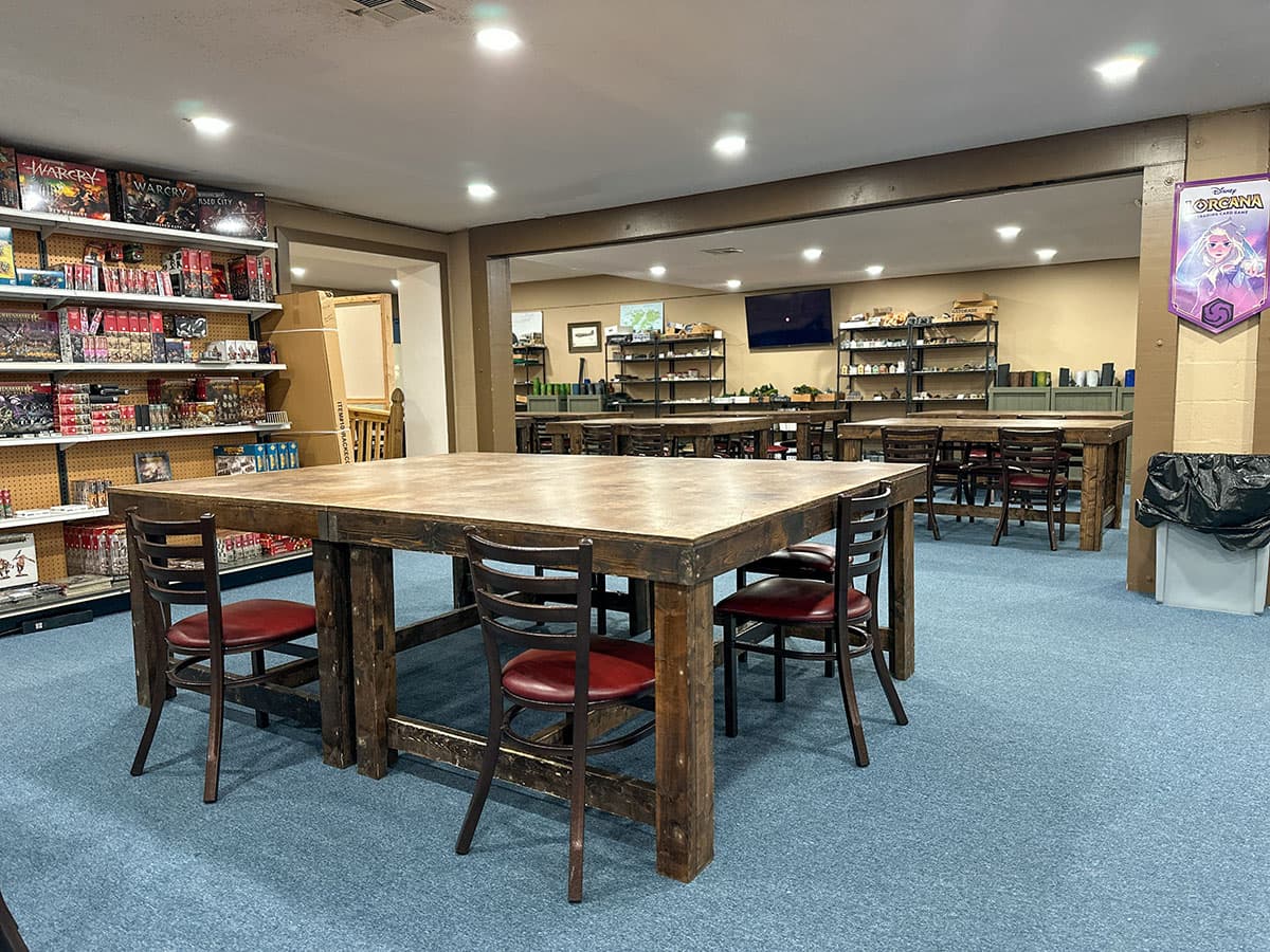 group play tables in game store