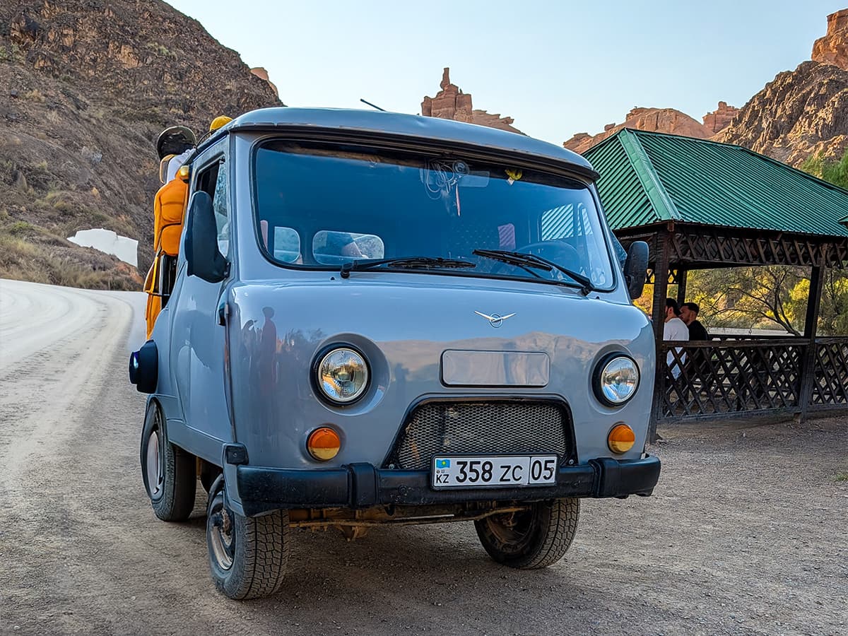 Charyn Canyon Soviet Era taxi