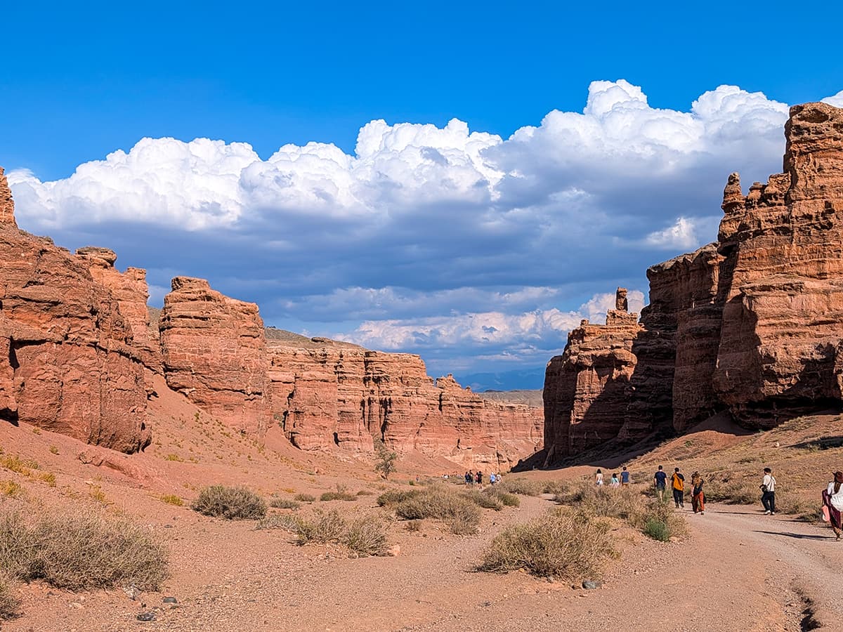 Charyn Canyon Valley of Castles on a sunny day