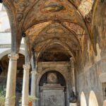 Historic Cloister with Frescoes in Naples