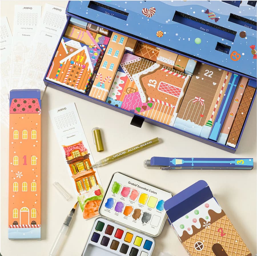 boxes of craft in advent calendar