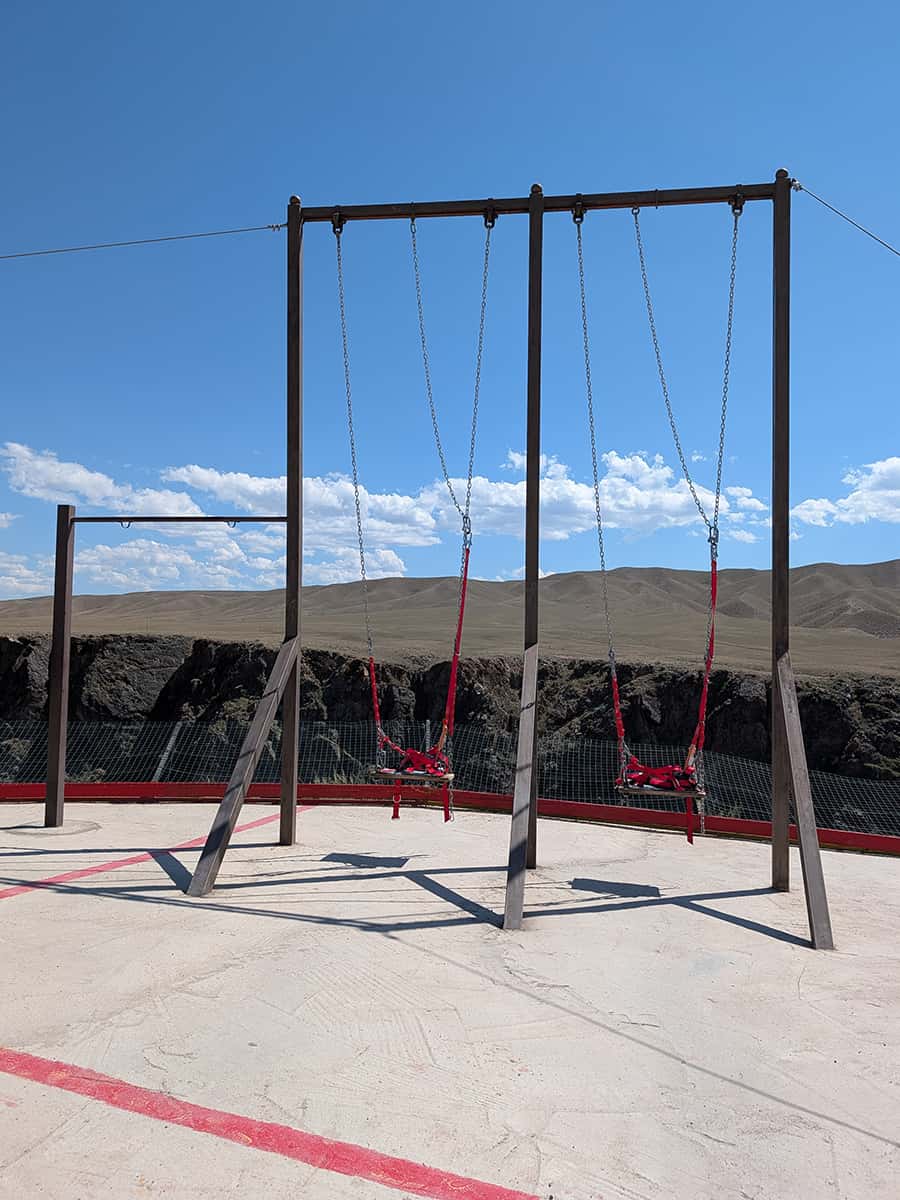 swings over Black Canyon Kazakhstan