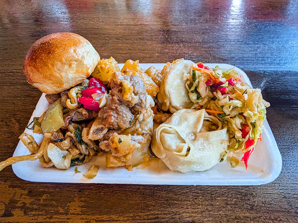 traditional Kazakh food on a plate