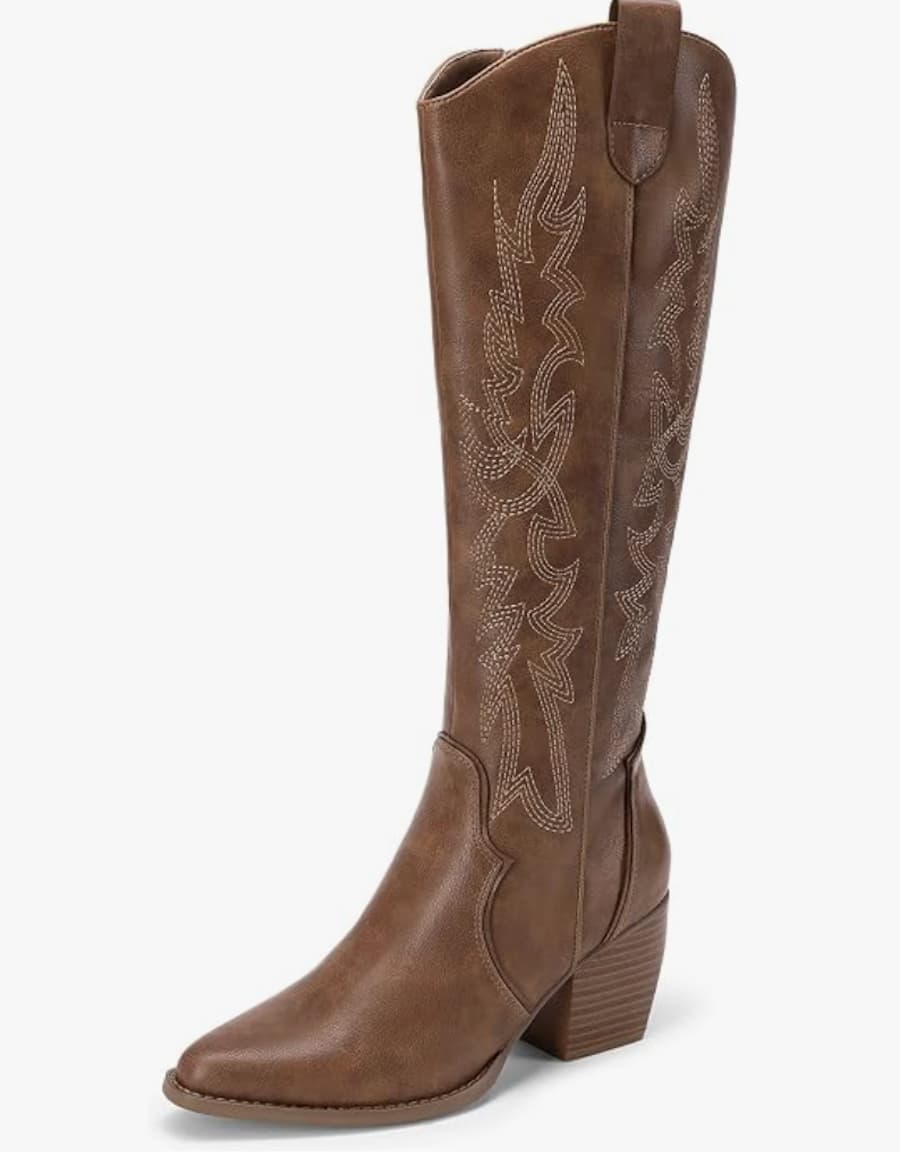 DREAM PAIRS Cowboy Knee High Boot
